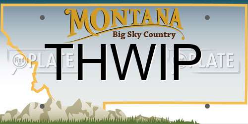 THWIP Montana License Plate