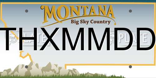 THXMMDD Montana License Plate