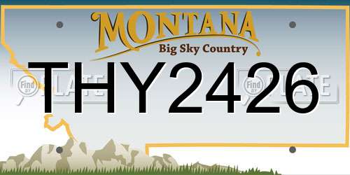 THY2426 Montana License Plate
