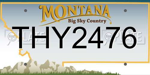 THY2476 Montana License Plate