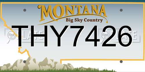 THY7426 Montana License Plate