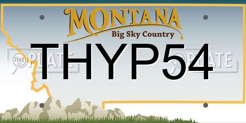 THYP54 Montana License Plate