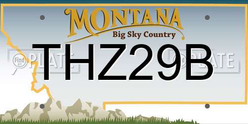THZ29B Montana License Plate