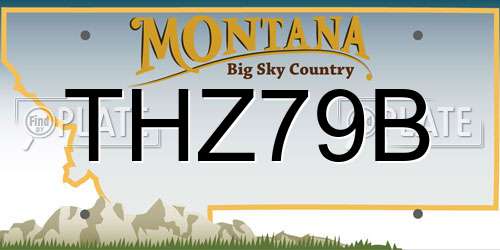 THZ79B Montana License Plate