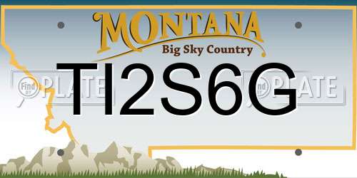 TI2S6G Montana License Plate