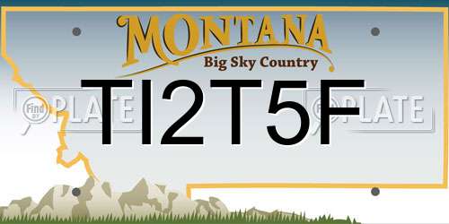 TI2T5F Montana License Plate