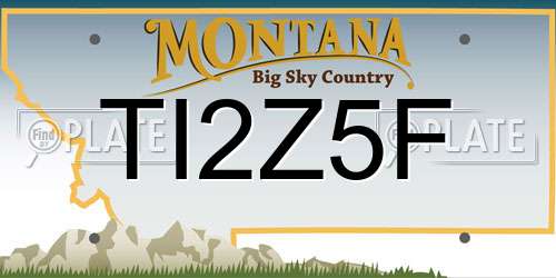 TI2Z5F Montana License Plate