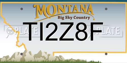 TI2Z8F Montana License Plate