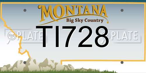 TI728 Montana License Plate