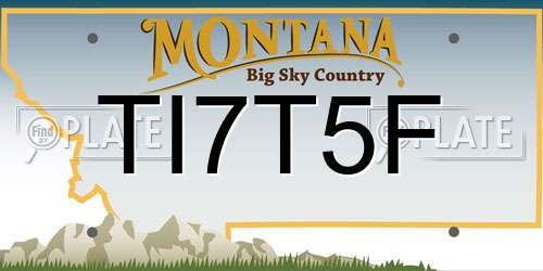 TI7T5F Montana License Plate