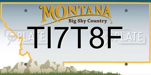 TI7T8F Montana License Plate