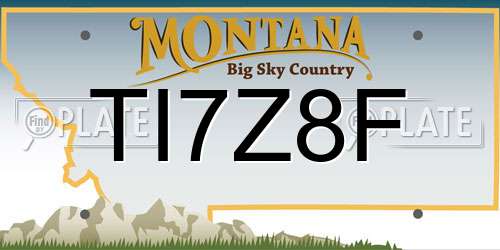 TI7Z8F Montana License Plate