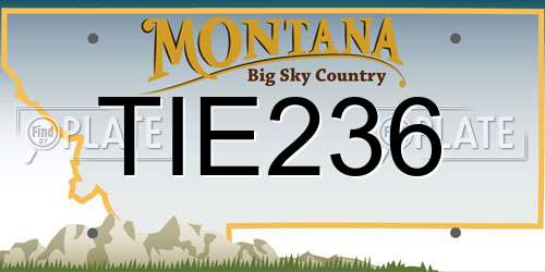 TIE236 Montana License Plate