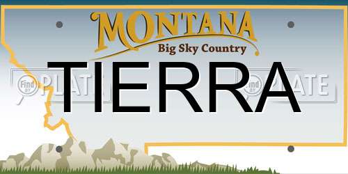 TIERRA Montana License Plate