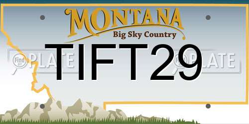 TIFT29 Montana License Plate