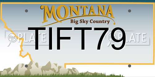 TIFT79 Montana License Plate