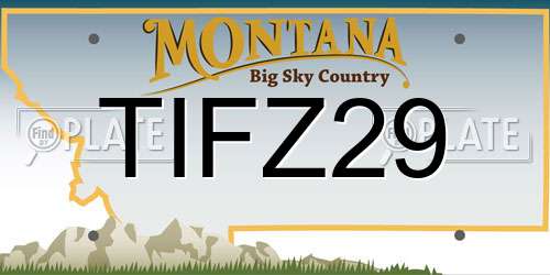 TIFZ29 Montana License Plate