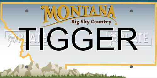 TIGGER Montana License Plate