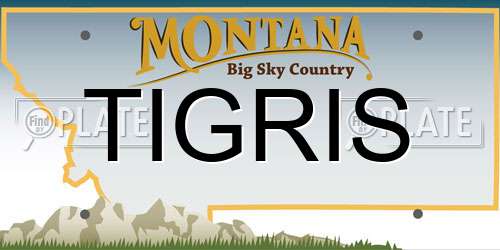 TIGRIS Montana License Plate