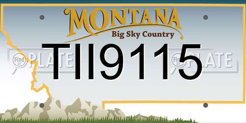TII9115 Montana License Plate