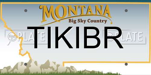TIKIBR Montana License Plate