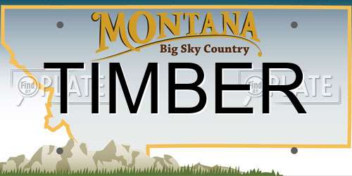 TIMBER Montana License Plate