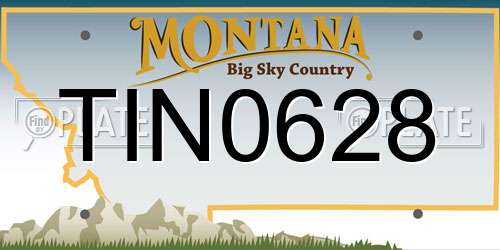TIN0628 Montana License Plate