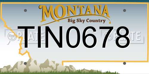 TIN0678 Montana License Plate