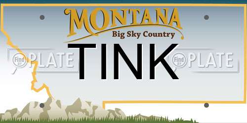 TINK Montana License Plate