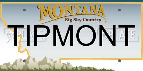 TIPMONT Montana License Plate