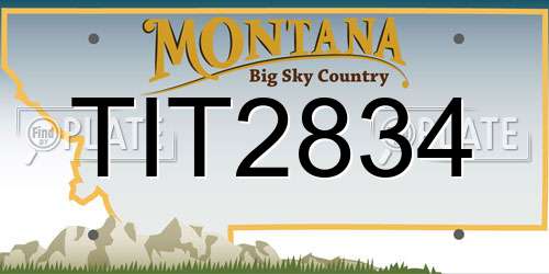 TIT2834 Montana License Plate