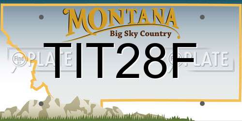 TIT28F Montana License Plate