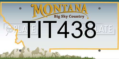 TIT438 Montana License Plate