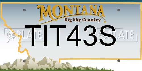 TIT43S Montana License Plate