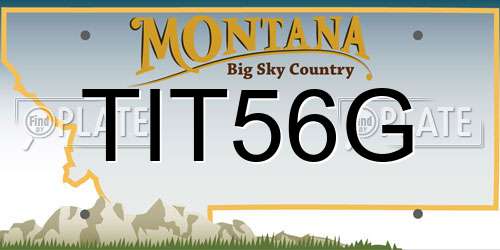 TIT56G Montana License Plate