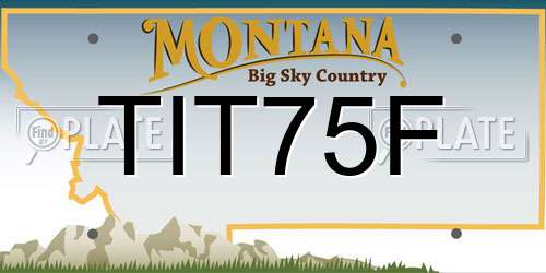 TIT75F Montana License Plate