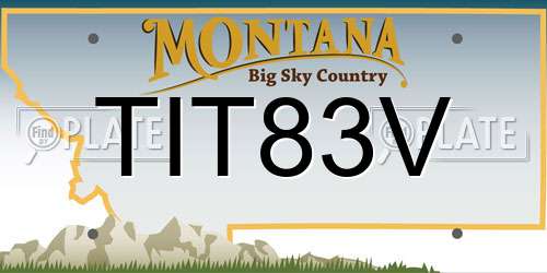 TIT83V Montana License Plate