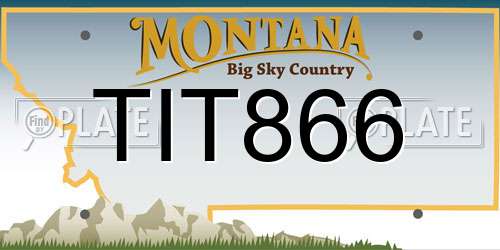 TIT866 Montana License Plate