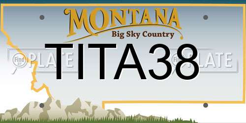 TITA38 Montana License Plate
