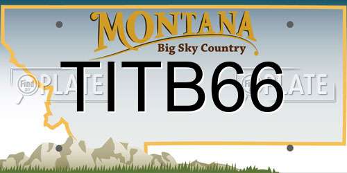 TITB66 Montana License Plate