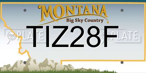 TIZ28F Montana License Plate