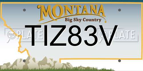 TIZ83V Montana License Plate