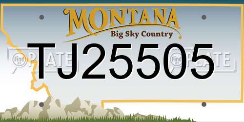 TJ25505 Montana License Plate