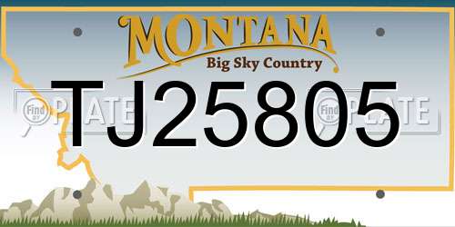TJ25805 Montana License Plate