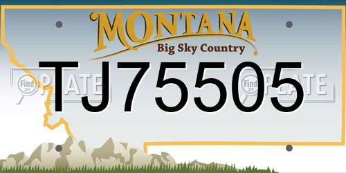 TJ75505 Montana License Plate