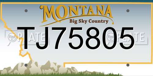 TJ75805 Montana License Plate
