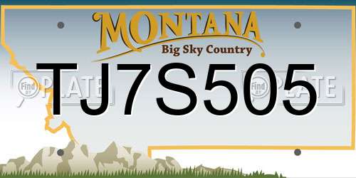 TJ7S505 Montana License Plate