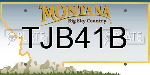 TJB41B Montana License Plate