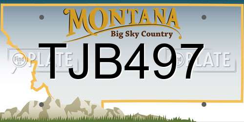 TJB497 Montana License Plate