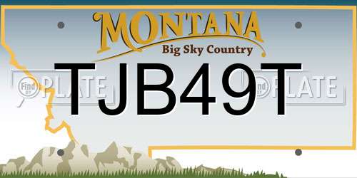 TJB49T Montana License Plate